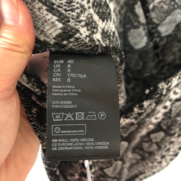 H&M snakeprint wide leg cross front jumpsuit - Picture 6 of 8